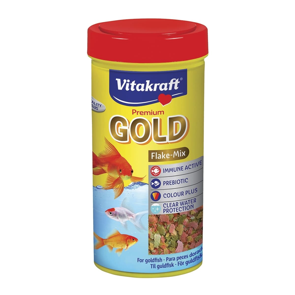 Vitakraft - Comida para peces de agua fría Vitakraft Vita Gold Flakes 250 ml.
