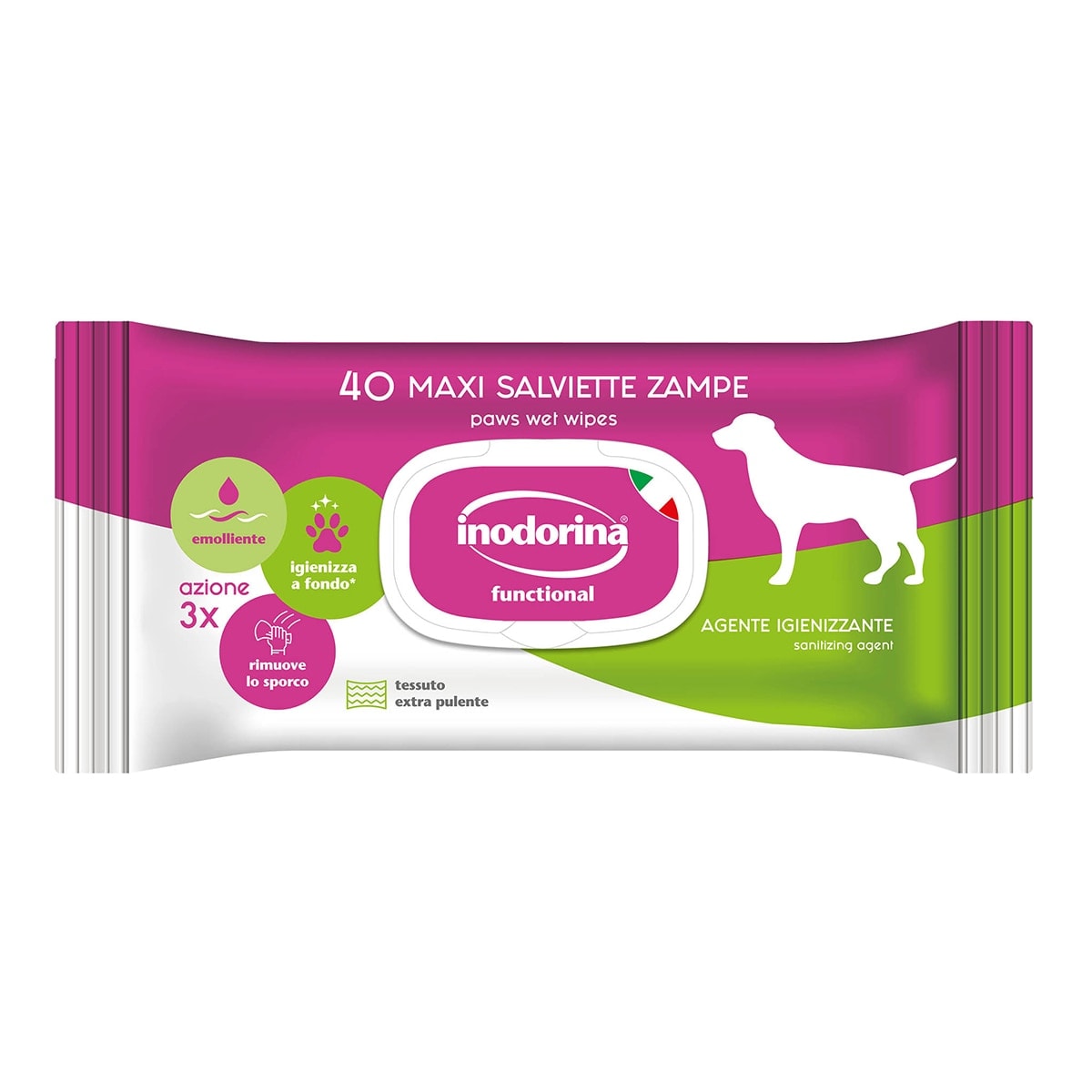 Inodorina - Toallitas Inodorina para las patas de los perros 40 uds. - Image 1
