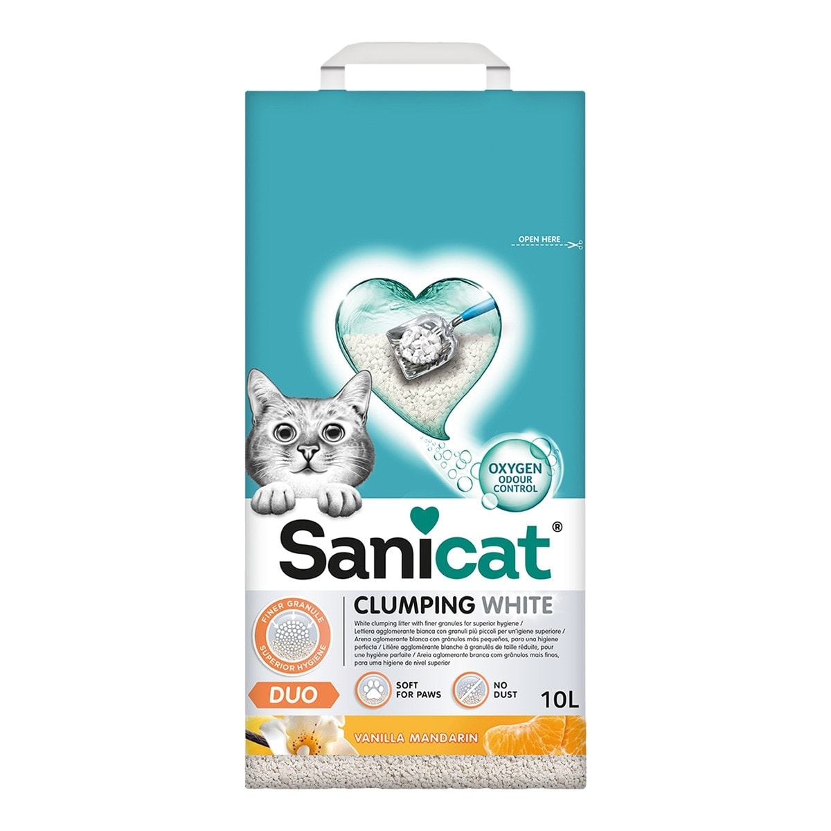 Sanicat - Arena Sanicat para gatos clumping white 10 L. - Image 1