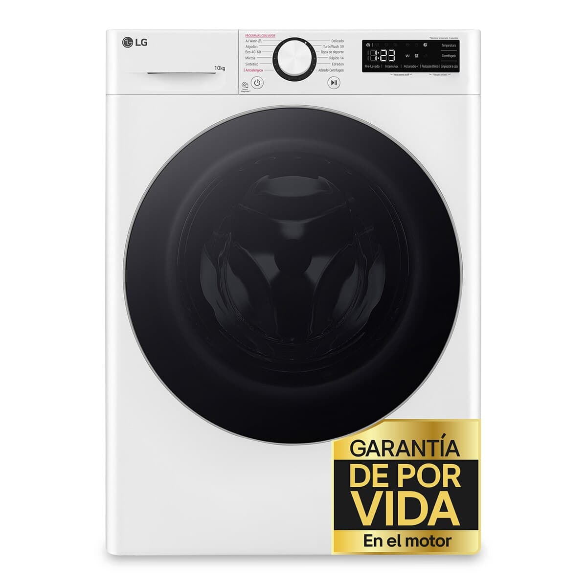 LG - Lavadora LG 10 kg -1400 rpm, TurboWash 360 - F4WR6010AGW (Reacondicionado Grado C).