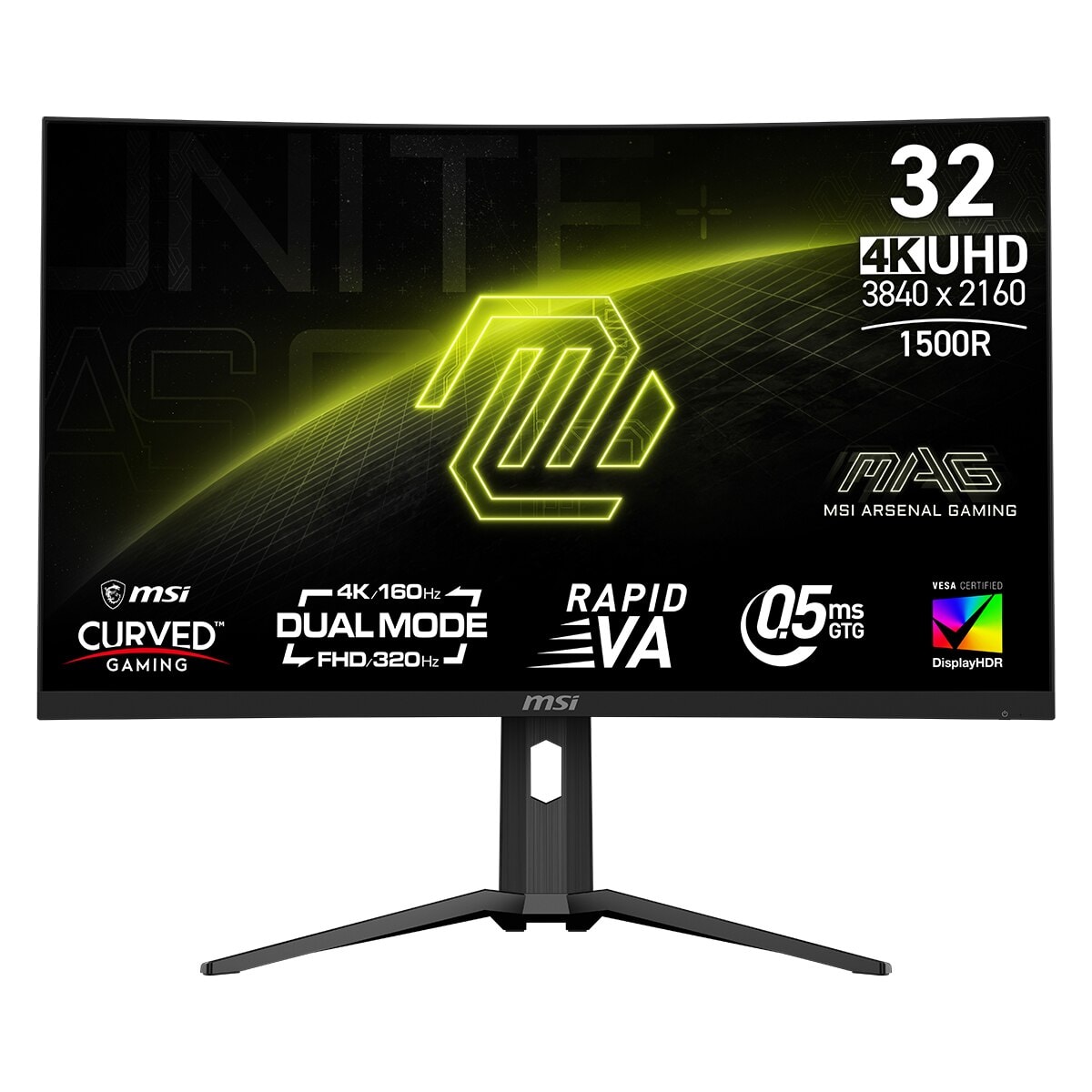 MSI - Monitor PC Gaming curvo 80cm (31,5") MSI MAG 321CUPDF, 160 Hz UHD 4K (Reacondicionado A estrenar). - Image 1