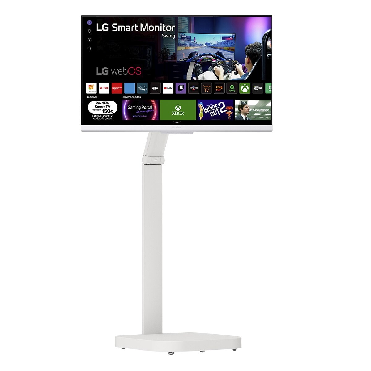 LG - LG Smart Monitor Swing, 32'', serie gaming, 4K UHD, 144 Hz, 1ms, webOS 24, peana Swing portátil y flexible, Mando Magic Pointer Remote. - Image 1