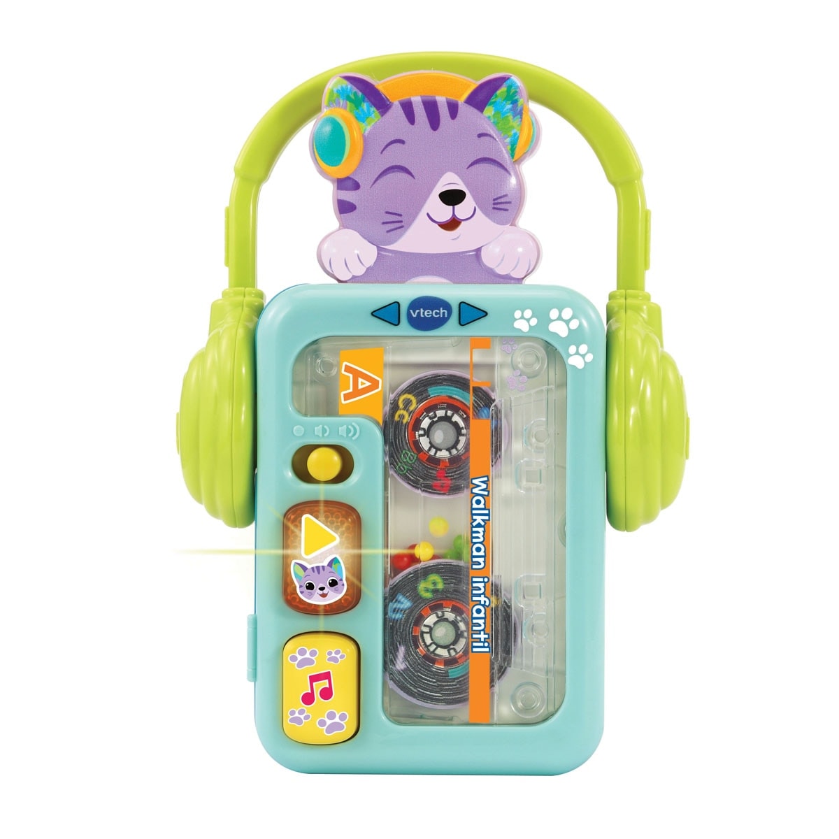 VTech - Juguete para bebés Walkman infantil Descubre la música, Casette interactivo VTech Baby. - Image 1