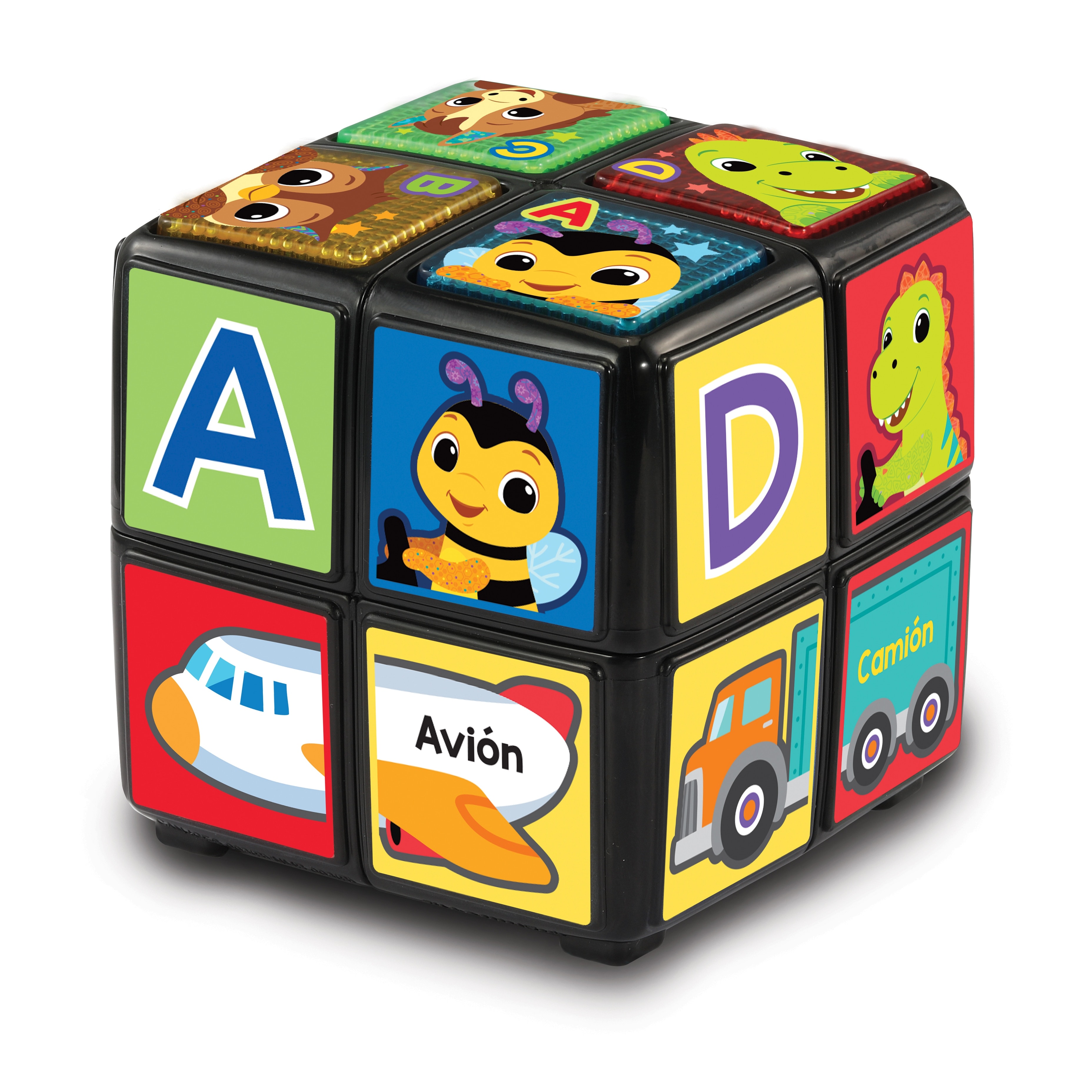 VTech - Juguete de actividades interactivo para bebés Cubo mágico Gira y aprende, Cubo de rubik infantil VTech Baby. - Image 1