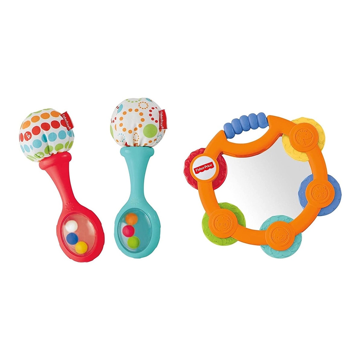 Fisher-Price - Conjunto de regalo maracas y pandereta Fisher-Price. - Image 1