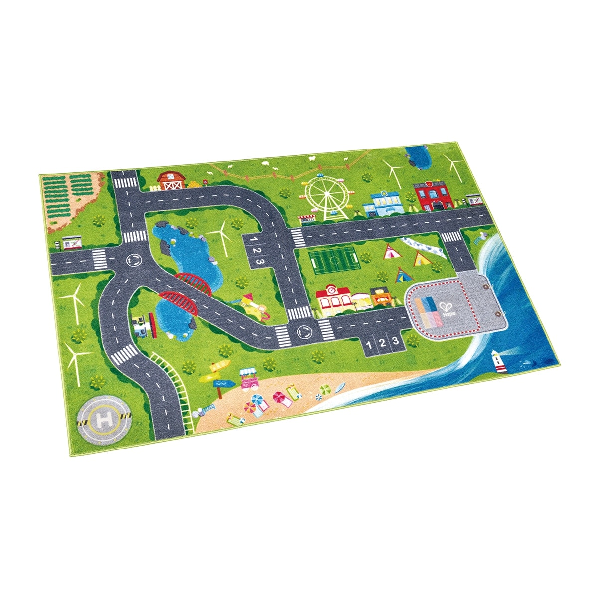 Hape - Alfombra circuito trenes y coches Hape. - Image 1