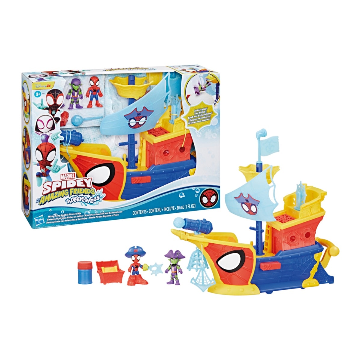 Hasbro - Set Water-Webs Barco pirata con telarañas y burbujas Spidey And His Amazing Friends Marvel. - Image 1