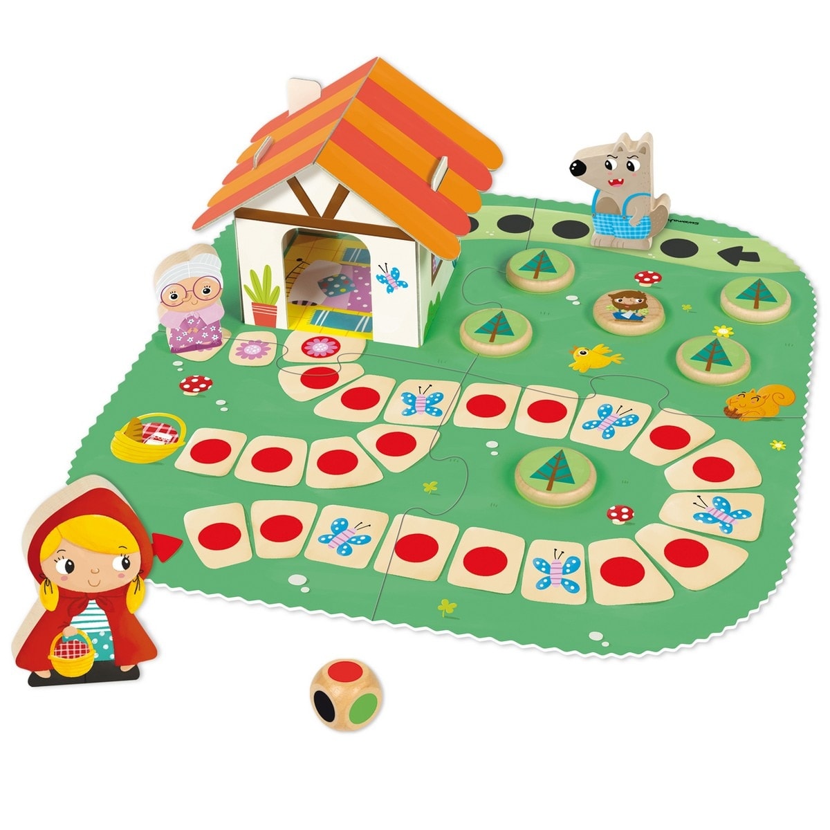 Goula - Juego de mesa Little red ridding hood Juguete de Madera Goula. - Image 1