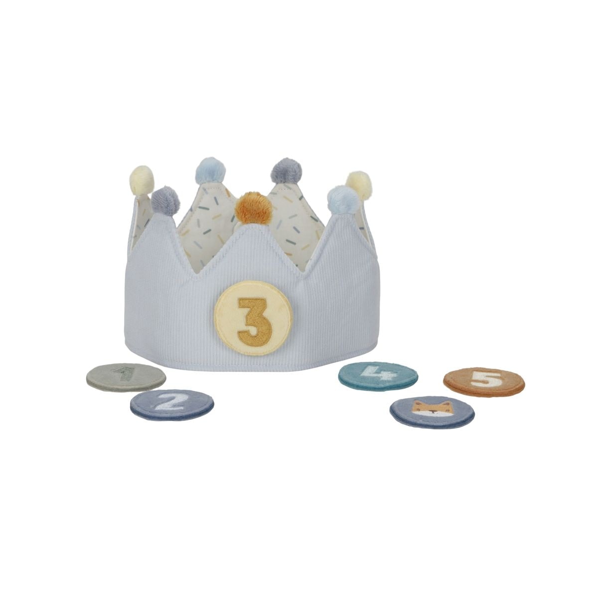 LITTLE DUTCH - Corona de cumpleaños con números azul. - Image 1