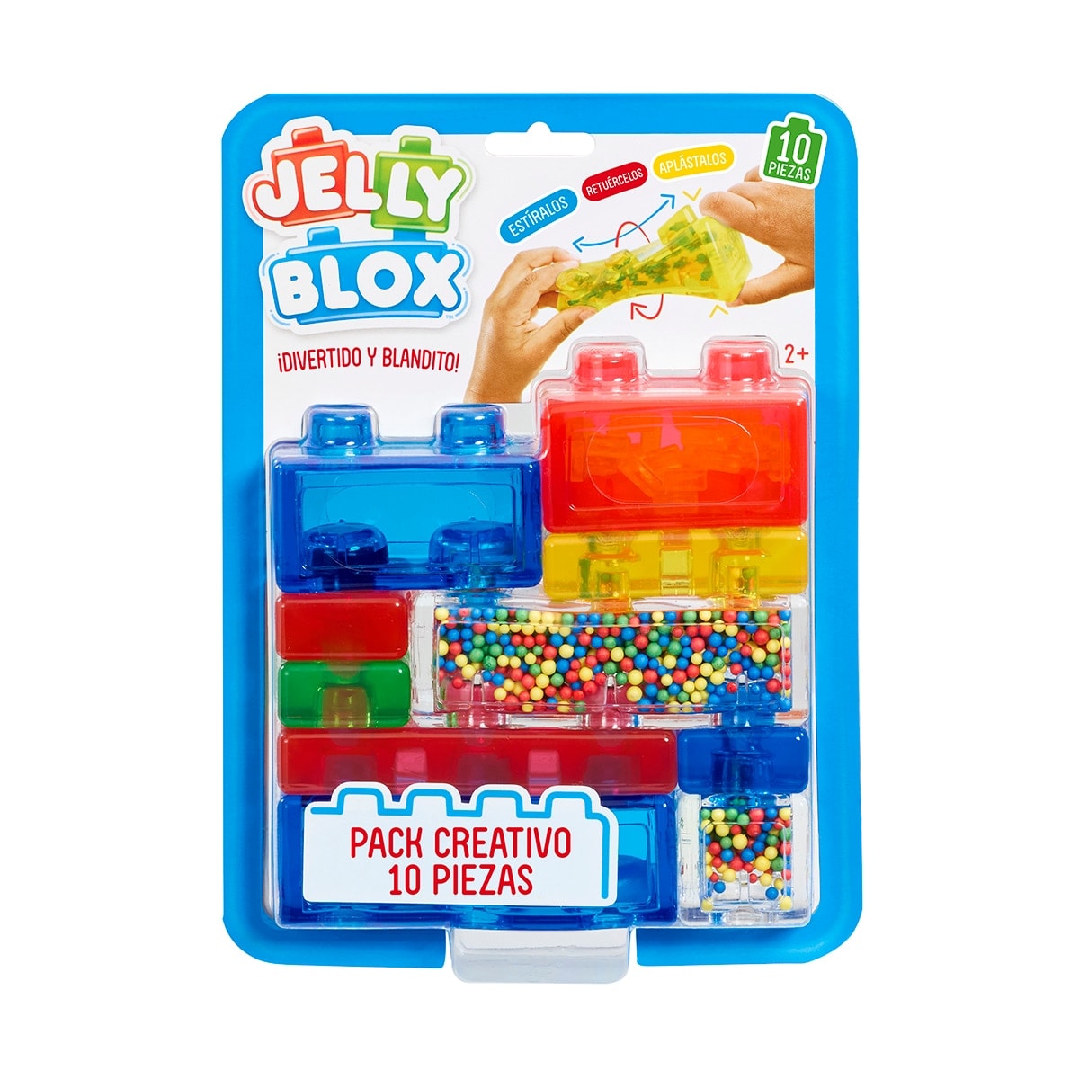Bizak - Piezas de construcción Jelly Blox pack creativo de 10 piezas colores surtidos Bizak. - Image 1