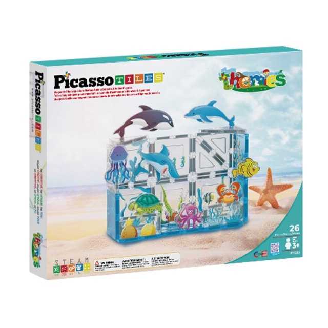 Cefa Toys - Bloques Magnéticos Océano 26 Piezas Picasso Tiles Cefa Toys. - Image 1