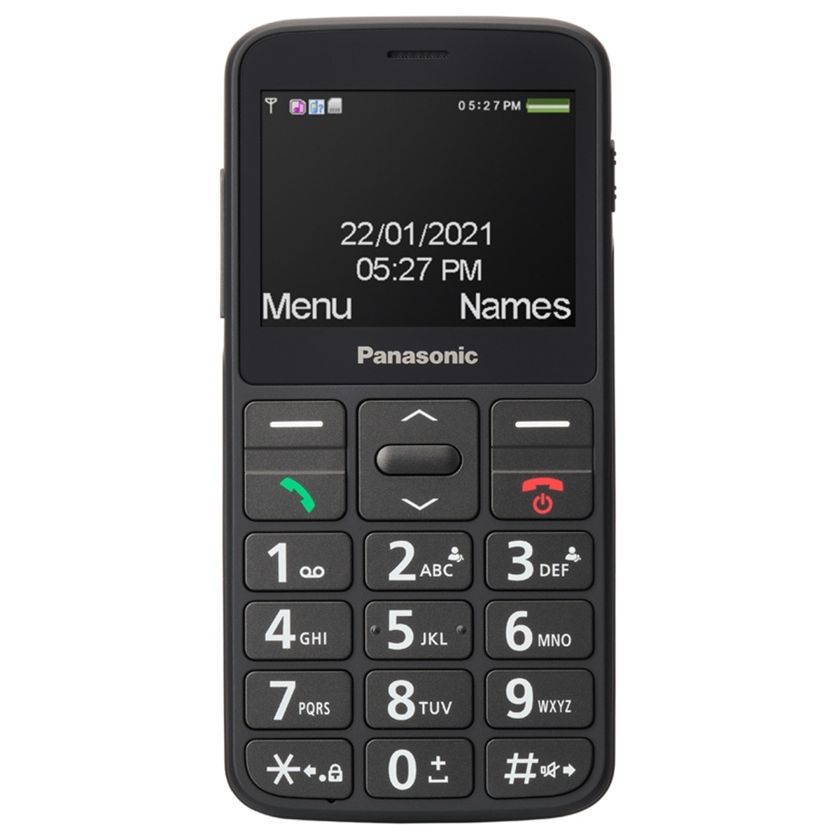 Panasonic - Teléfono móvil senior Panasonic KX-TU160 de fácil uso negro. - Image 1