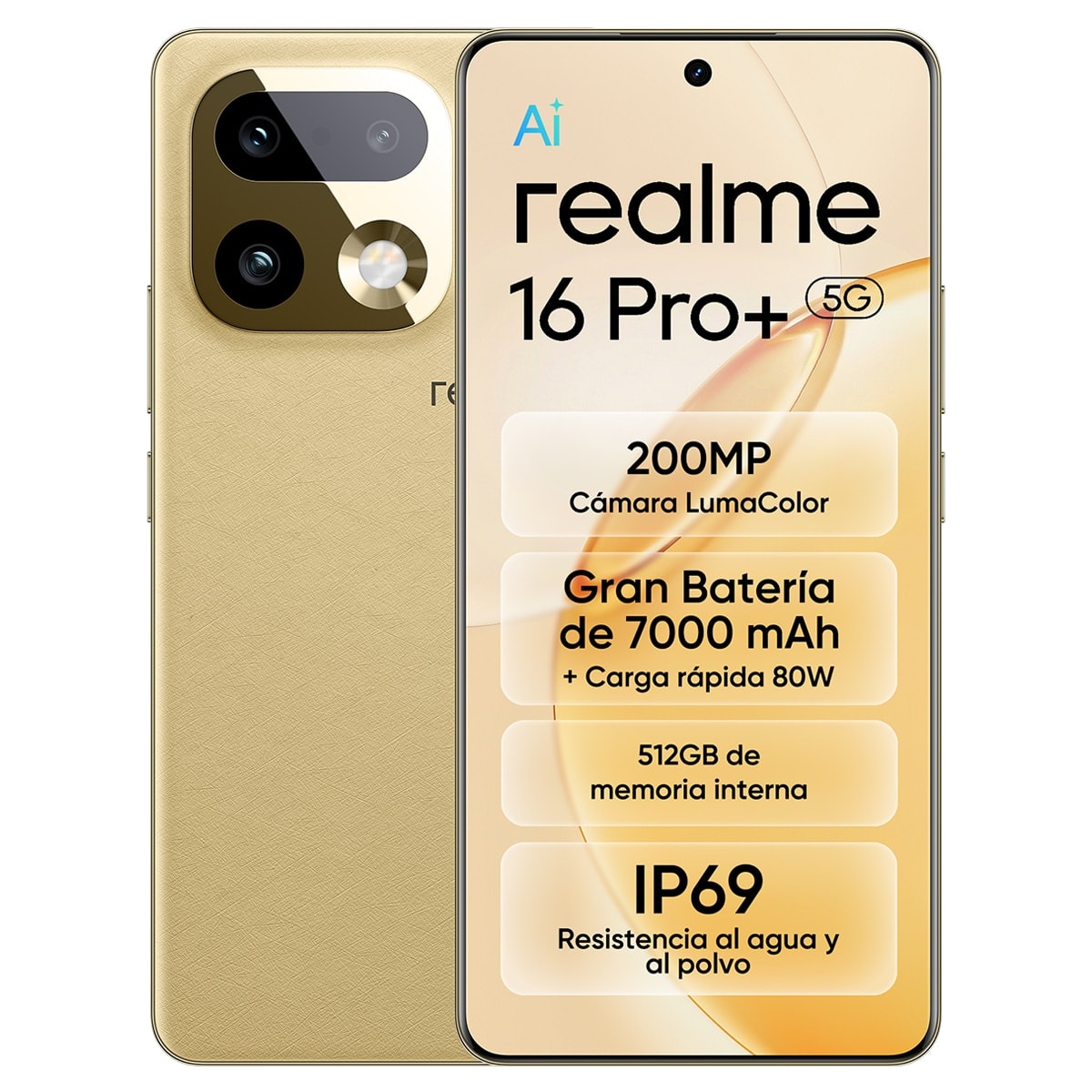 Realme - Realme 16 Pro+ 5G 12GB + 512 GB móvil libre. - Image 1