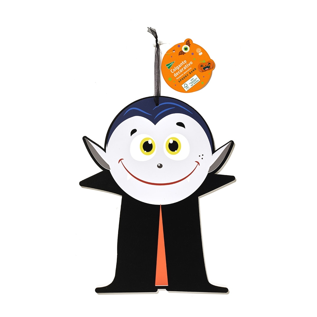 El Corte Inglés - Colgante de madera sostenible Drácula Feliz Halloween El Corte Inglés. - Image 1