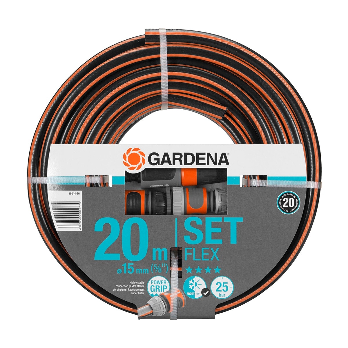 Gardena - Set de manguera Flex Ø 15 mm con 20 m de manguera, lanza y accesorios de riego.. - Image 1