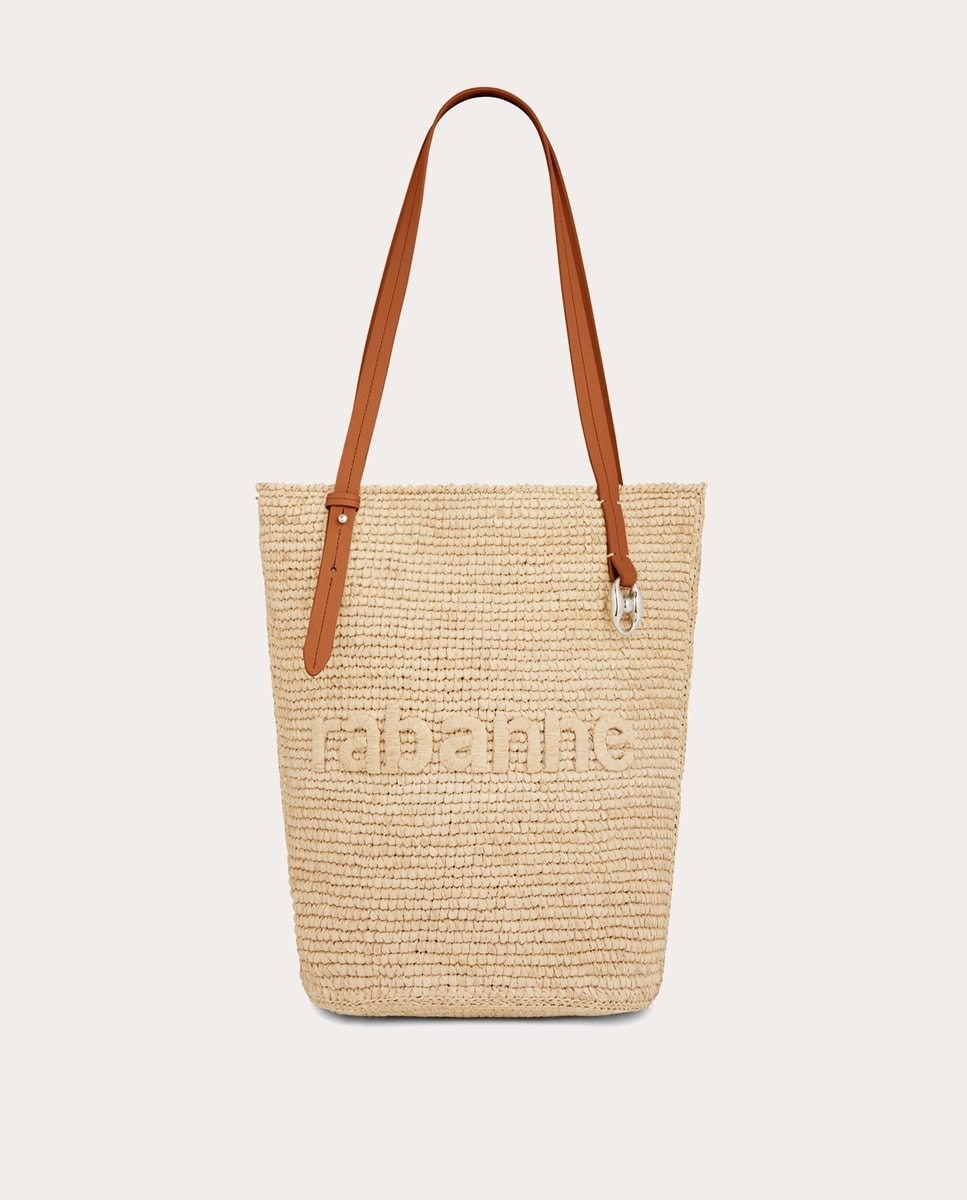 Rabanne - Bolso shopping de rafia. - Image 1