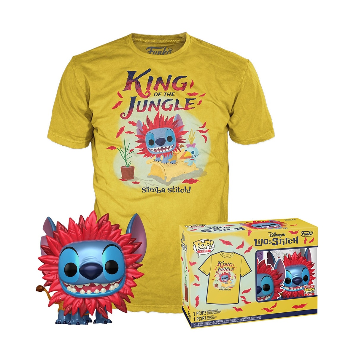 Funko - Camiseta Pop & Tee Simba Disney Lilo y Stitch Funko. - Image 1