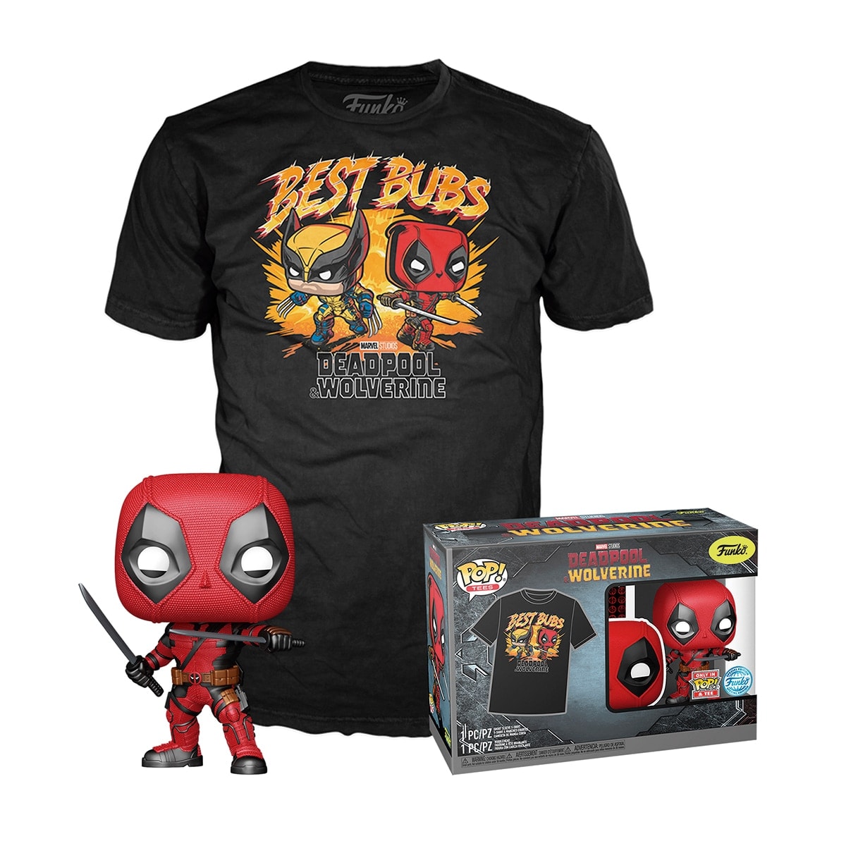 Funko - Set Camiseta Funko Pop & Tee Deadpool Marvel. - Image 1