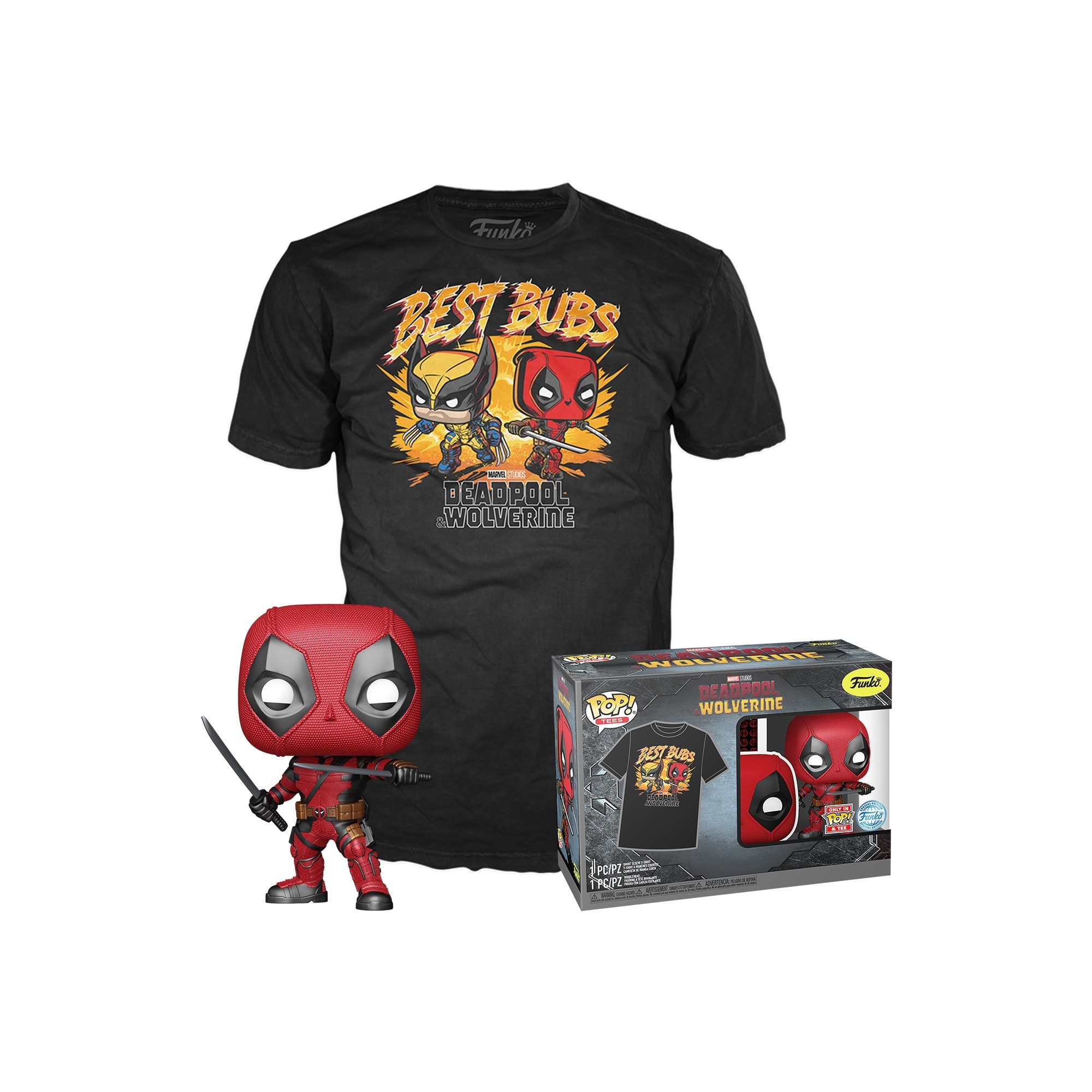 Funko - Set Camiseta Funko Pop & Tee Deadpool Marvel. - Image 1