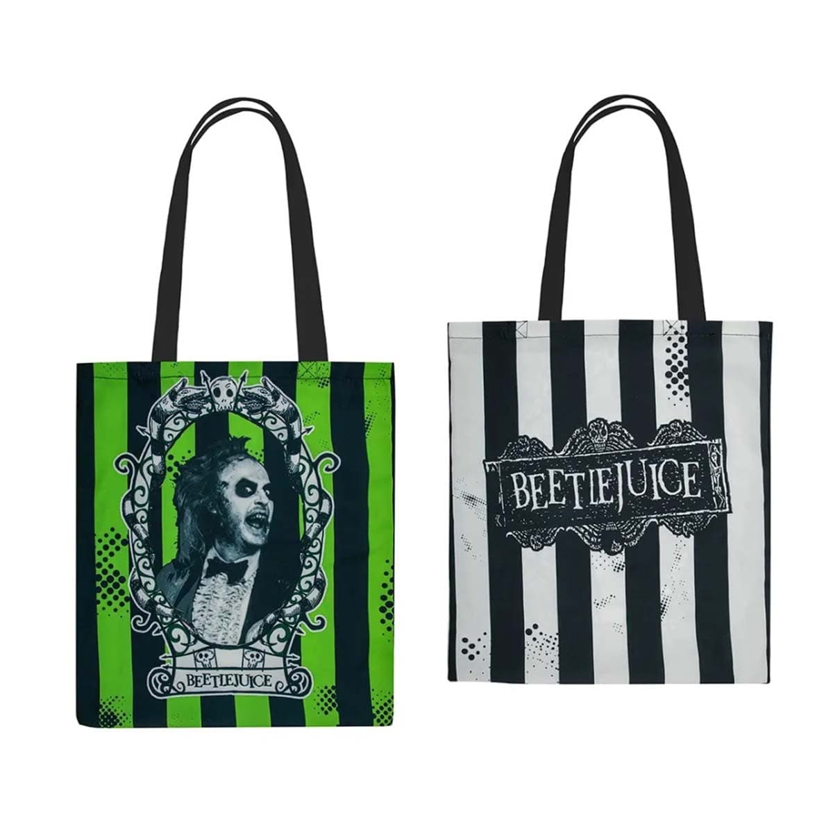 Cineréplicas - Tote Bag Rayas Beetlejuice.