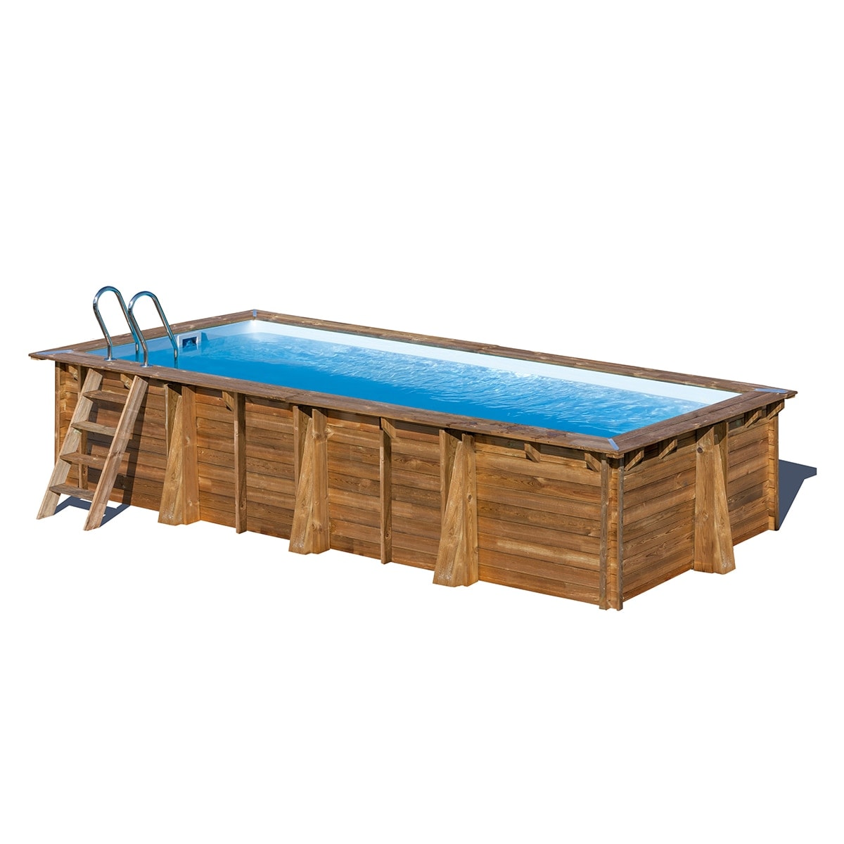 Gre - Piscina madera rectangular 520x320x133cm. - Image 1