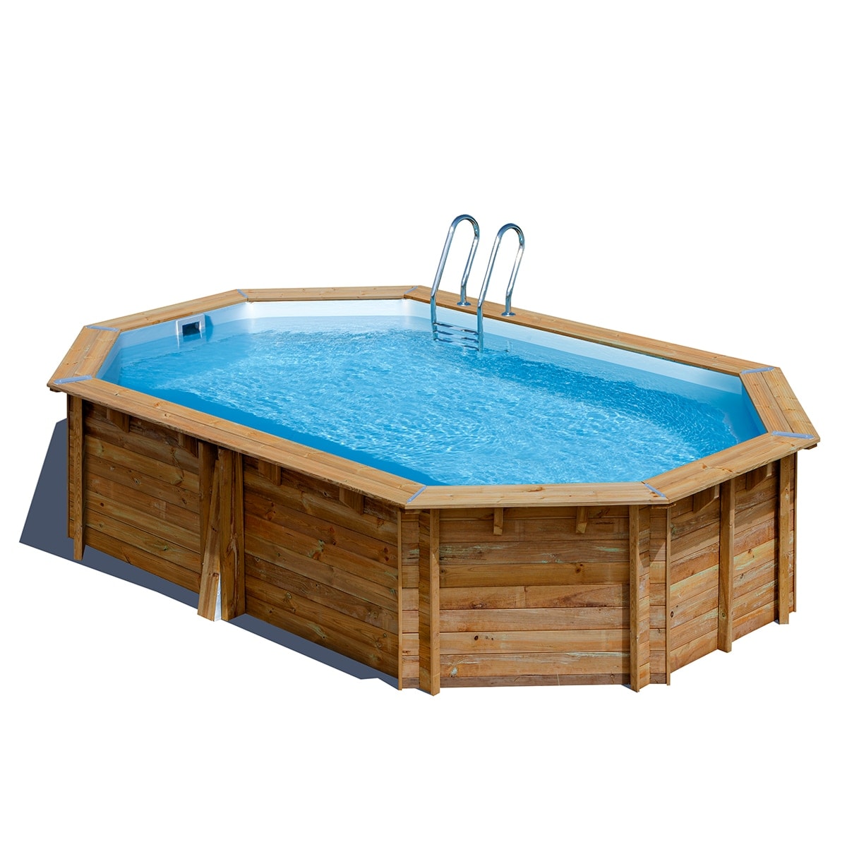 Gre - Piscina madera ovalada 620x395x136cm. - Image 1
