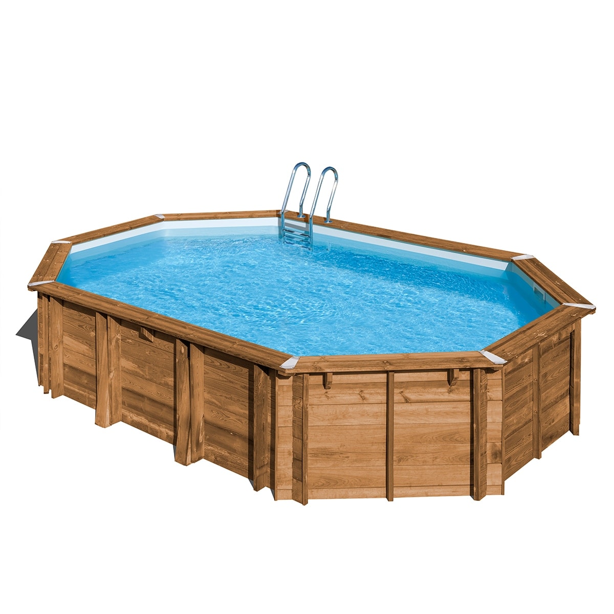 Gre - Piscina madera ovalada 656x456x131cm. - Image 1