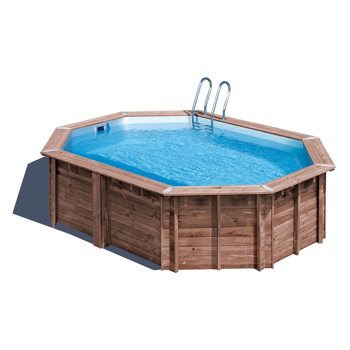 Gre - Piscina madera ovalada 535x335x136cm. - Image 1
