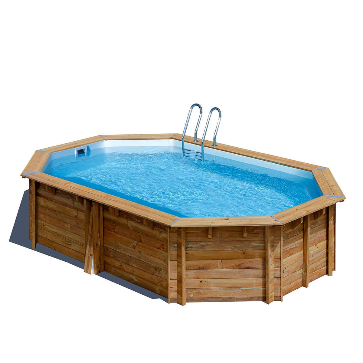 Gre - Piscina madera ovalada 536x336x117cm. - Image 1