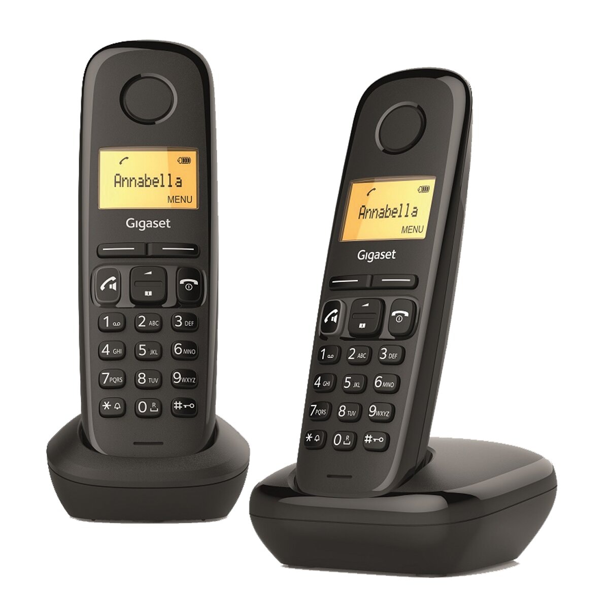 Gigaset - Teléfono inalámbrico Gigaset A270 Duo Dect negro. - Image 1