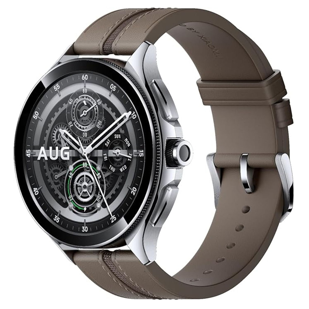 XIAOMI - Xiaomi Watch 2 Pro 4G LTE Plata con correa de piel marrón Smartwatch. - Image 1
