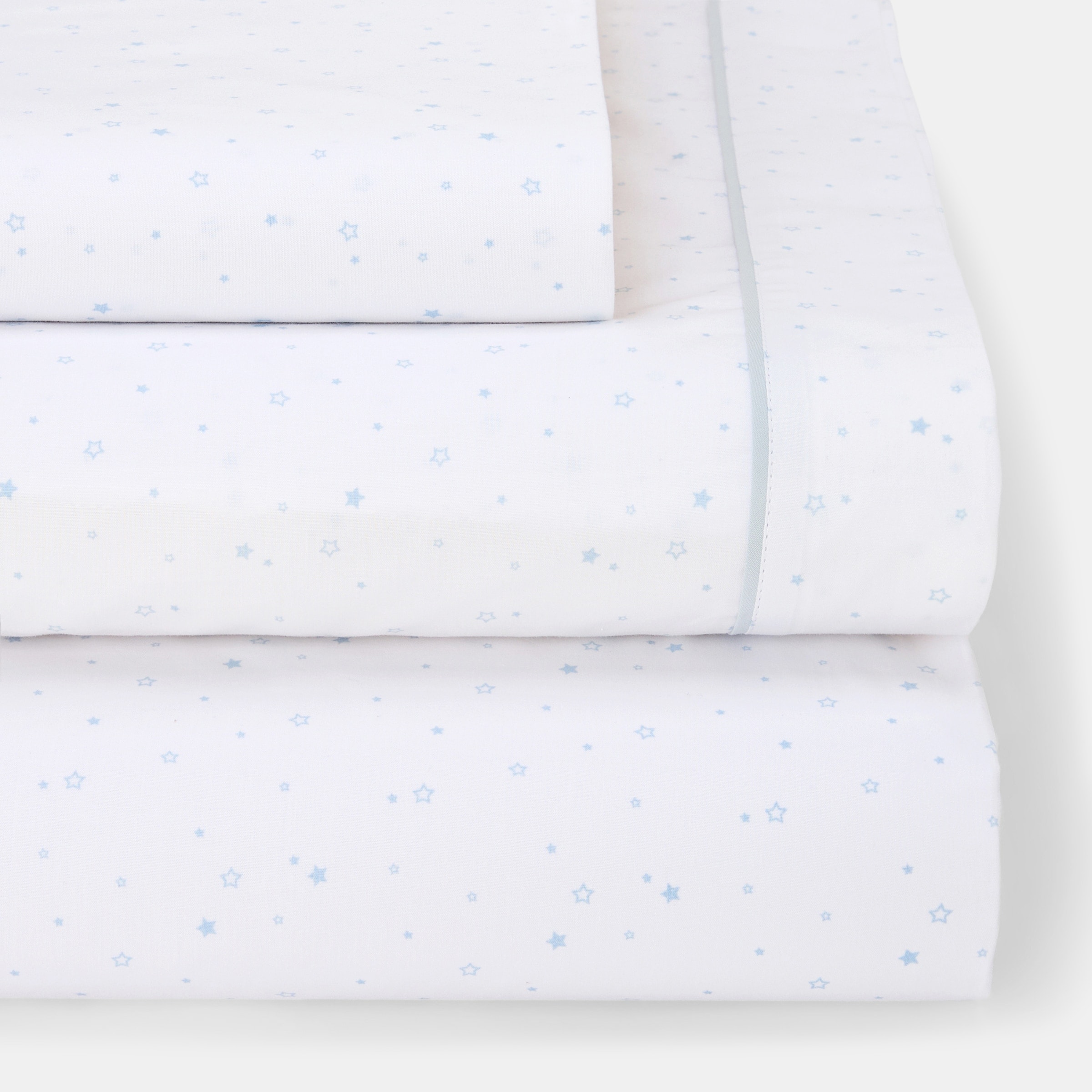 Cotton Juice Baby Home - Juego de sábanas Cotton Juice Baby Home Básico 3 piezas estrellas (disponible en varias tallas). - Image 1