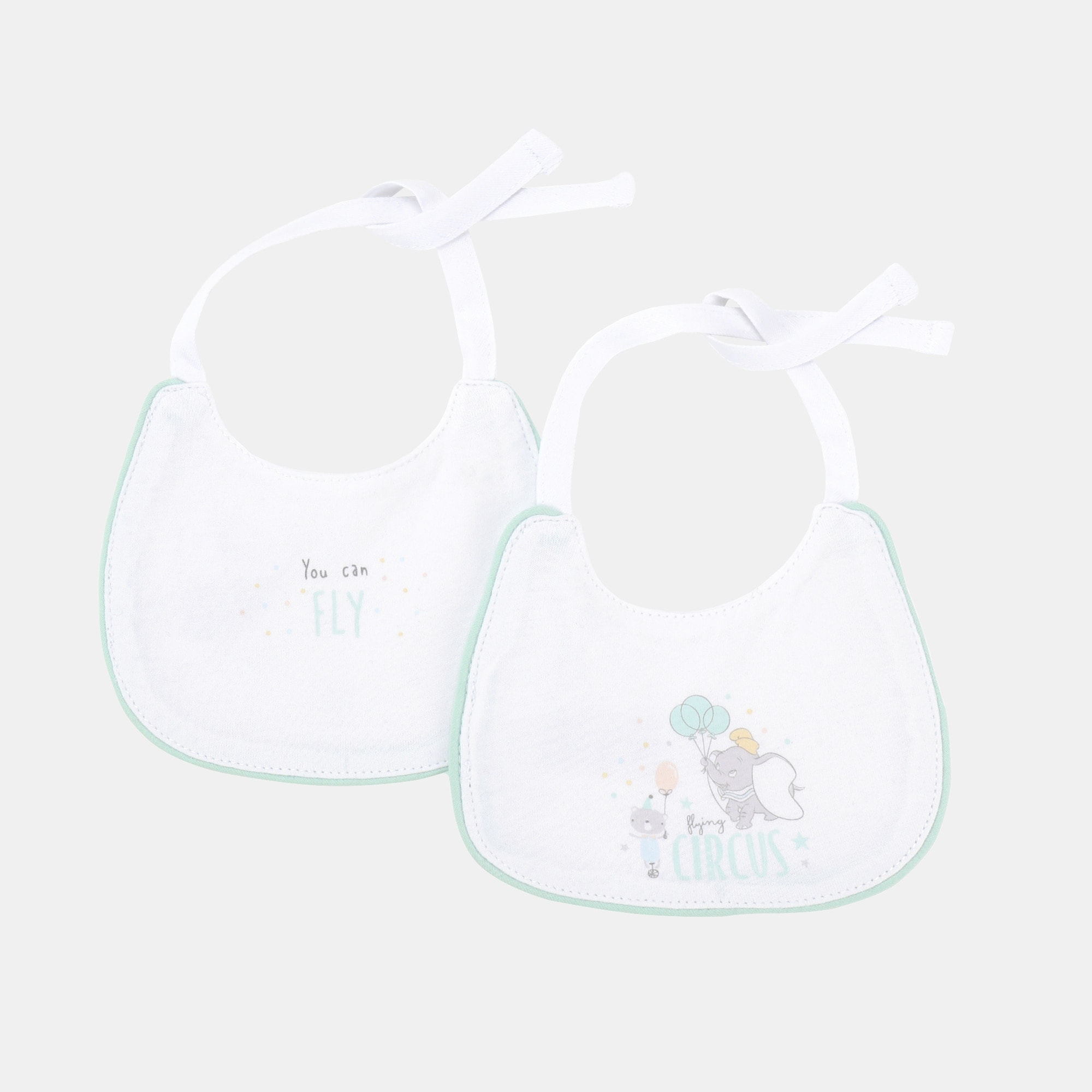 Cotton Juice Baby Home - Baberos Disney Baby Dumbo pack 2 estampados. - Image 1