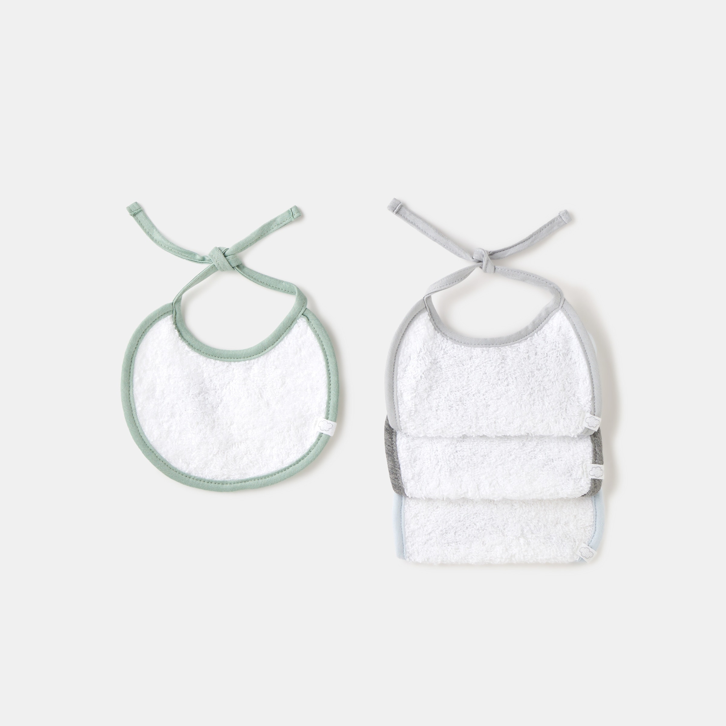 Cotton Juice Baby Home - Baberos Cotton Juice Baby Home pack 4 New Born rizo. - Image 1