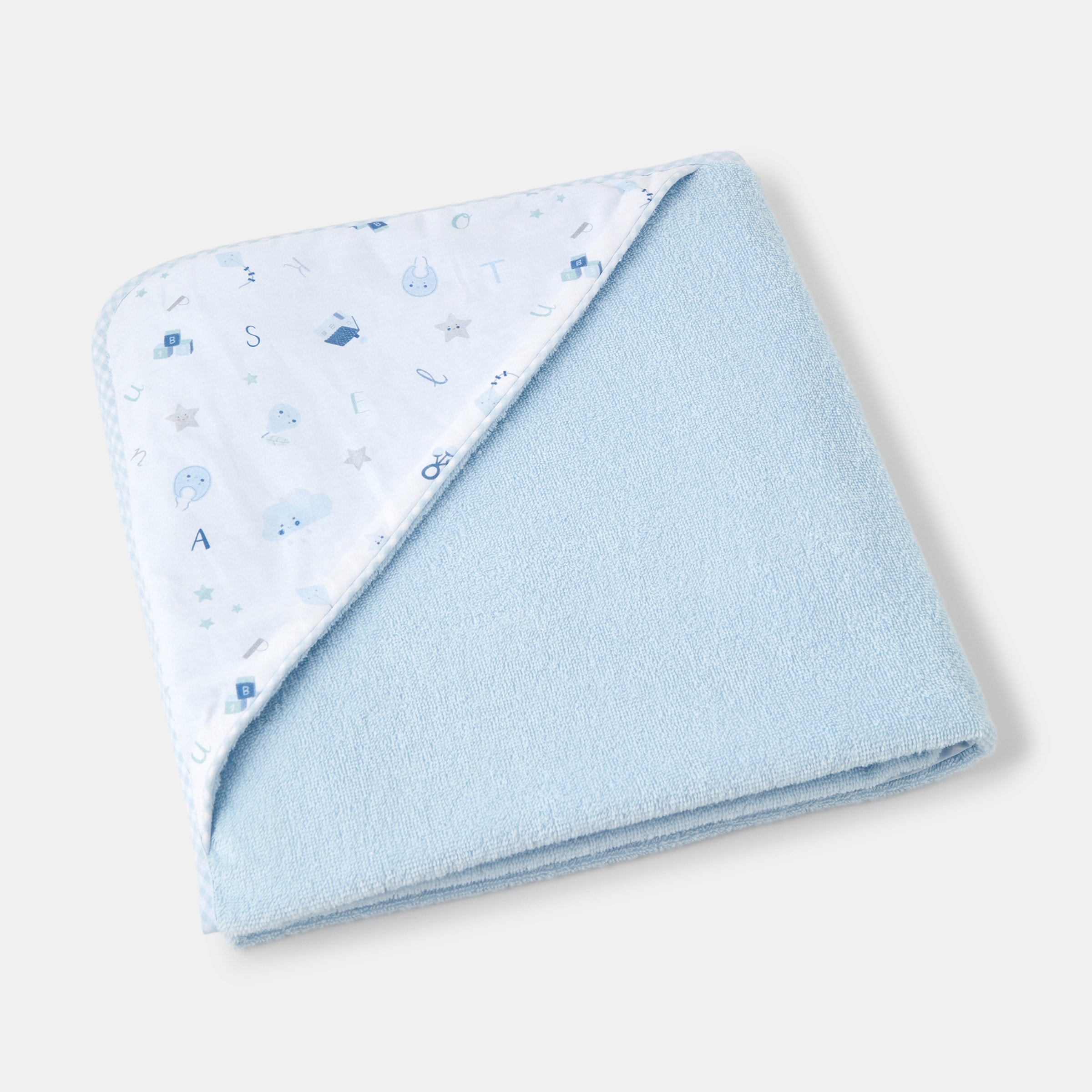 Cotton Juice Baby Home - Capa de baño Cotton Juice Baby Home Abecedario estampada celeste. - Image 1