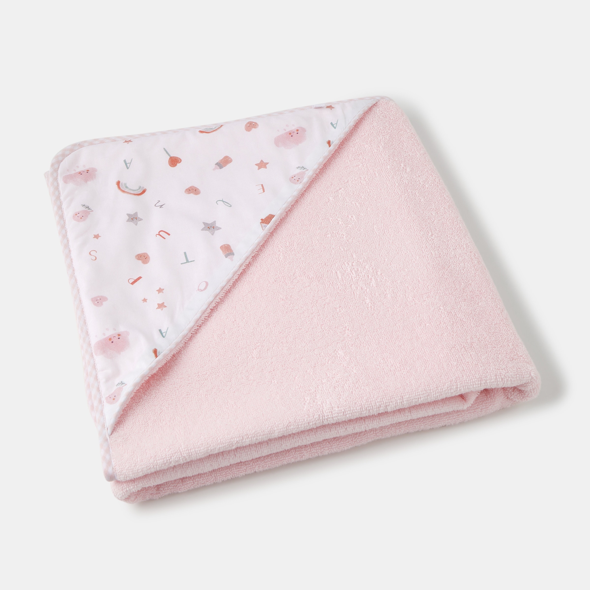 Cotton Juice Baby Home - Capa de baño Cotton Juice Baby Home Abecedario estampada rosa. - Image 1