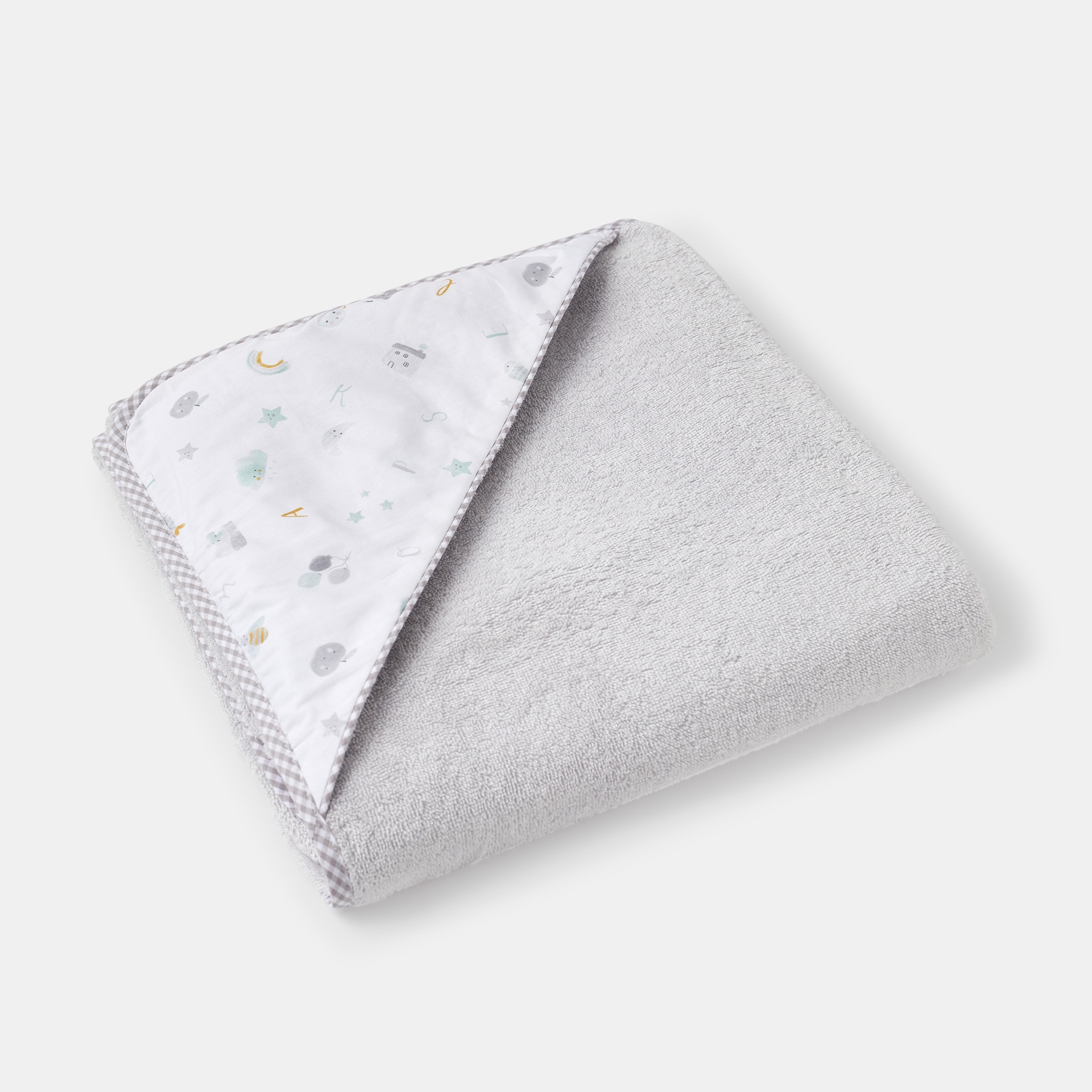 Cotton Juice Baby Home - Capa de baño Cotton Juice Baby Home Abecedario estampada gris. - Image 1