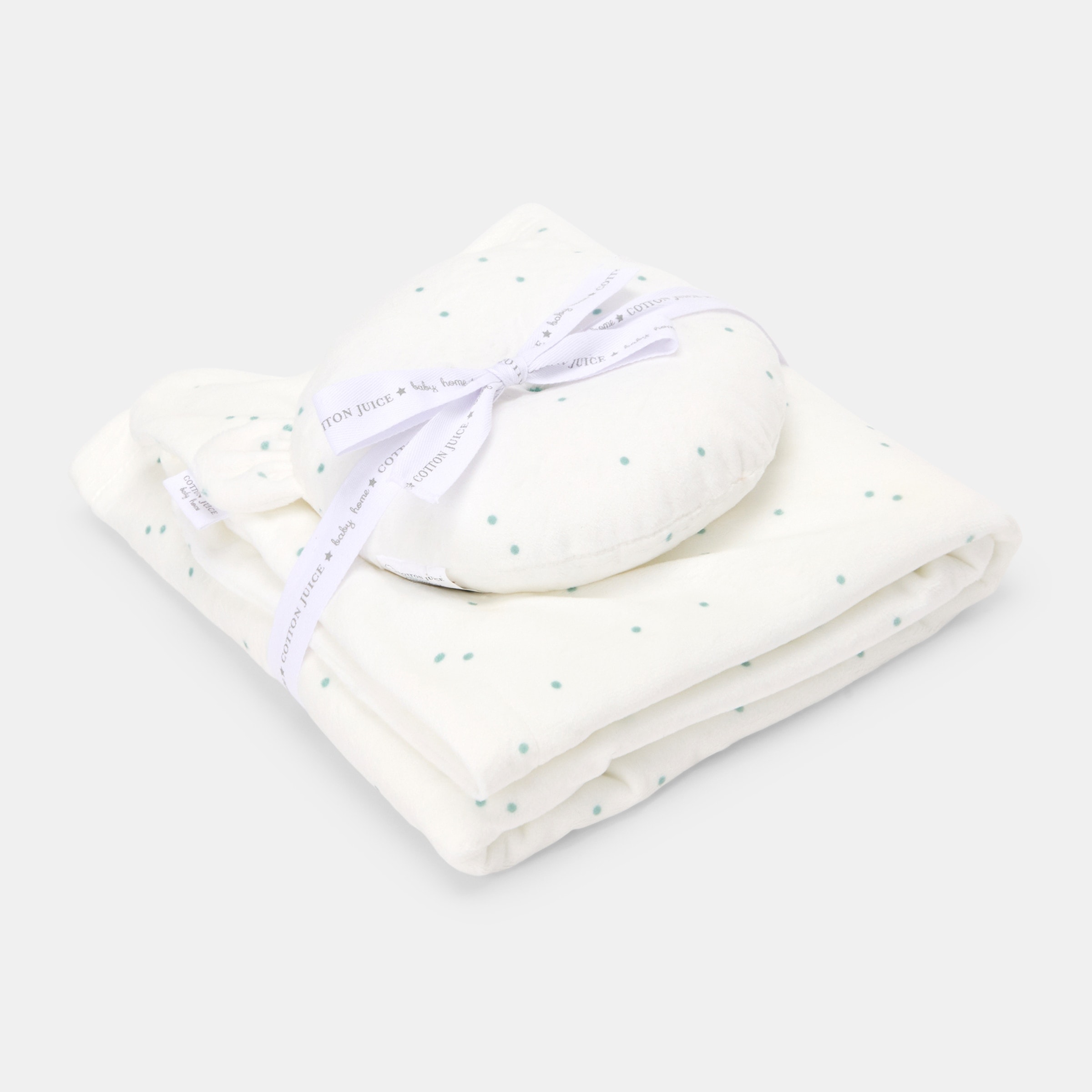 Cotton Juice Baby Home - Set cojín y manta Cotton Juice Baby Home microvelour reversible. - Image 1