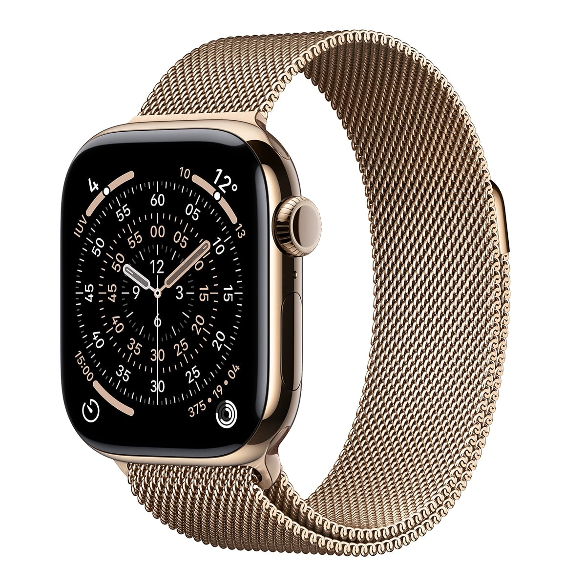 Apple - Apple Watch Series 11 GPS + Cellular 42mm Titanio oro con Correa Milanese Loop Oro. - Image 1