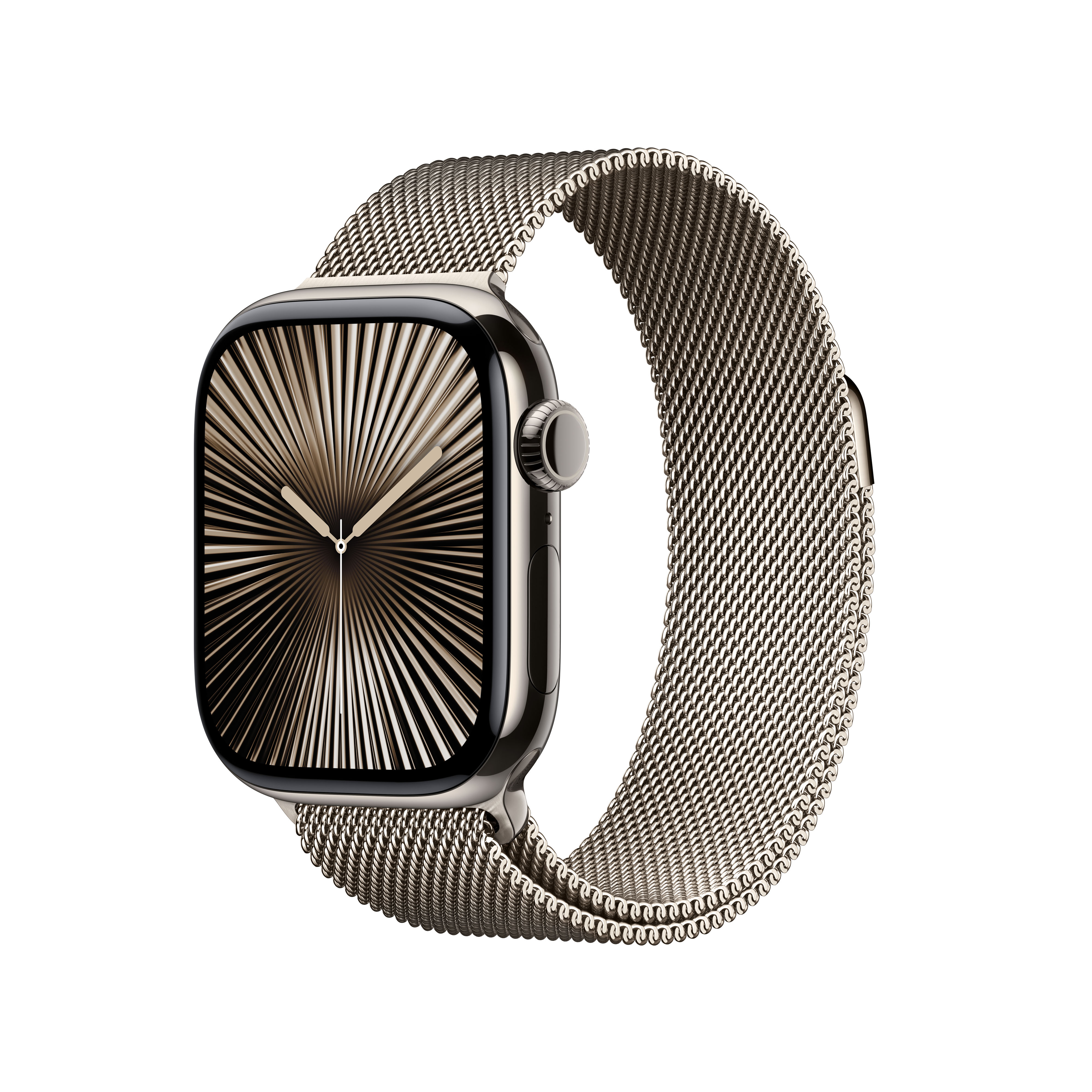 Apple - Apple Watch Series 10 GPS + Cellular 46mm Titanio Natural con correa Milanese Loop Natural M-L. - Image 1