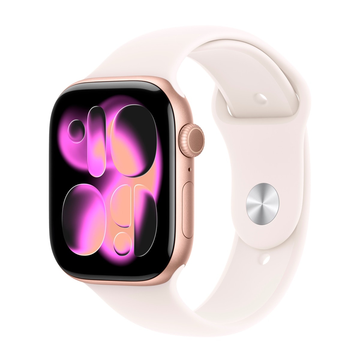 Apple - Apple Watch Series 11 GPS 46mm Aluminio oro rosa con Correa Deportiva Rosa Rubor (S-M). - Image 1