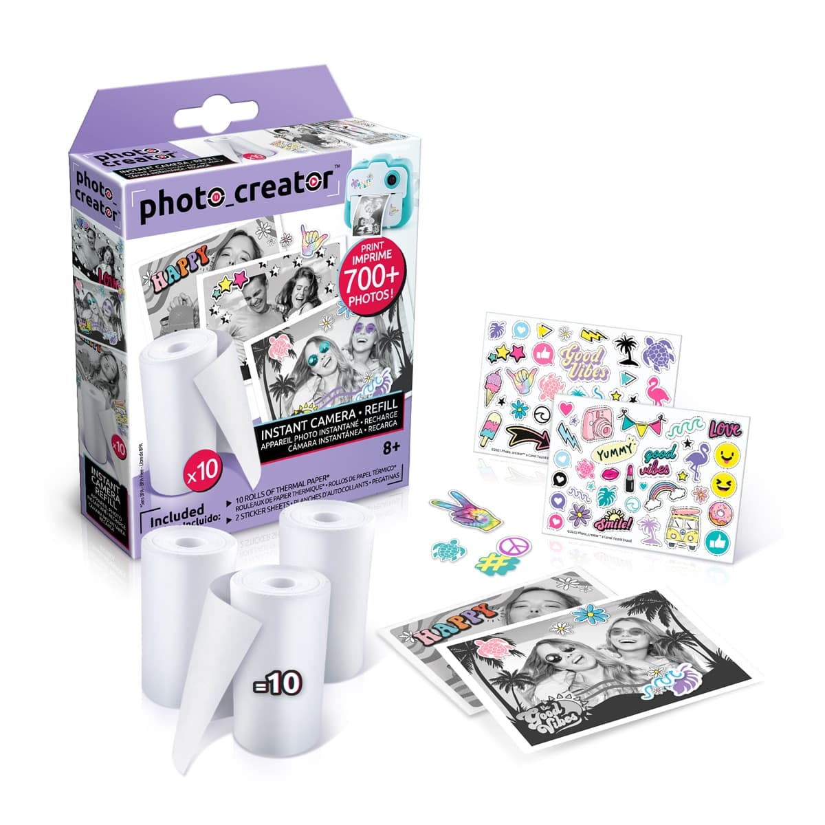 STUDIO CREATOR - Juego Instant Cámara Recambio 10 Rollos de Papel.