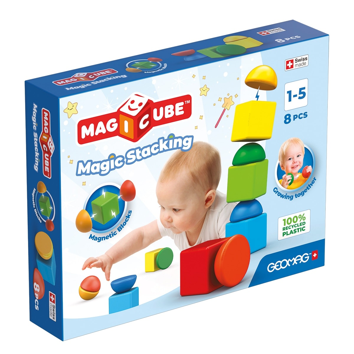 Toy Partner - Juego de construcción Magicuble Stacking 8 piezas Toy Partner. - Image 1