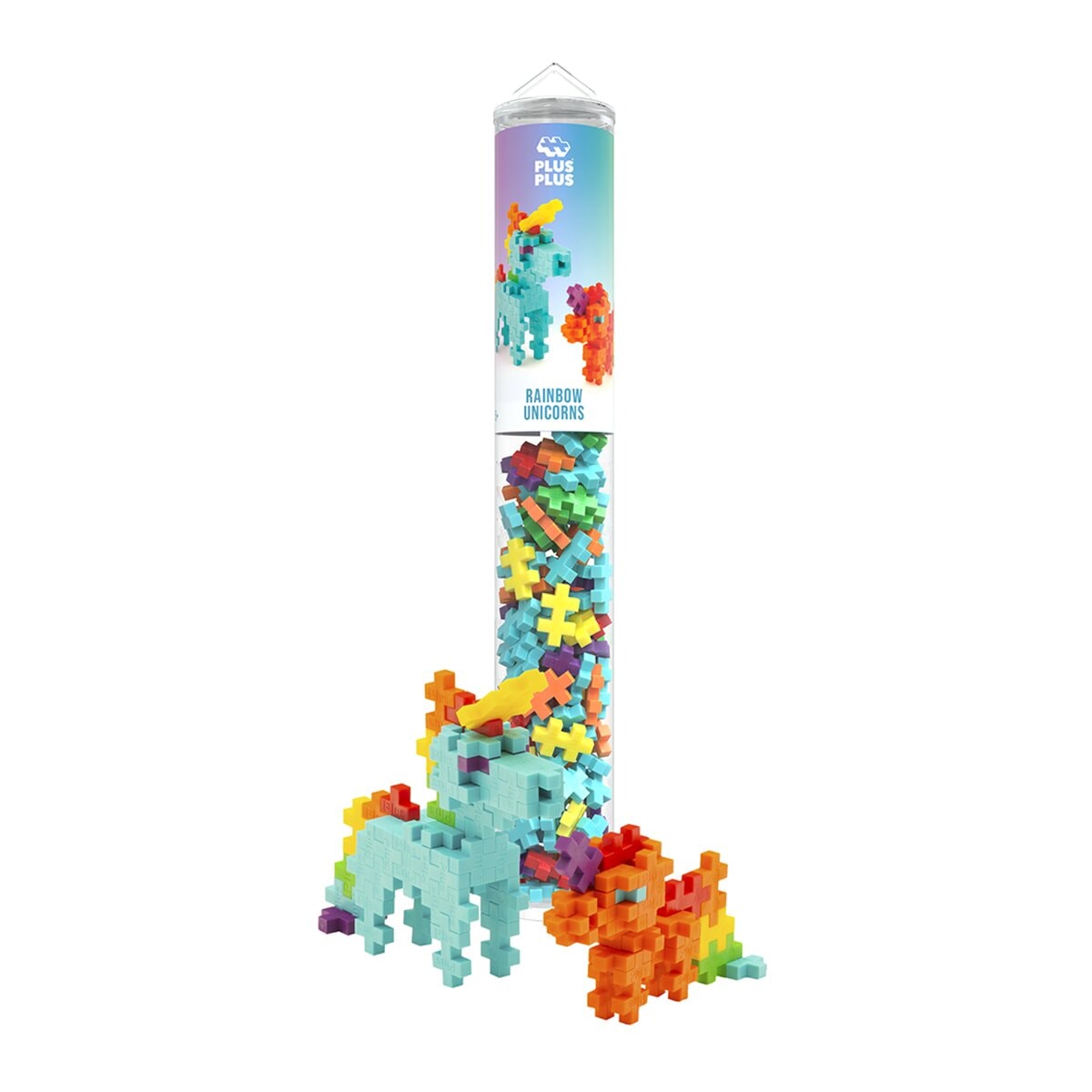 Lúdilo - Juego Educativo - Construcción + Tubo Unicornio Arcoíris 100 piezas Lúdilo. - Image 1