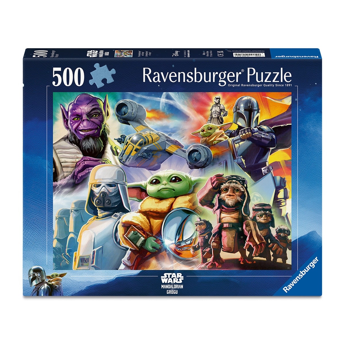 Ravensburger - Puzzle Adulto 500 Piezas Grandes Star Wars Colección Hiperespacio The Mandalorian Ravensburger. - Image 1