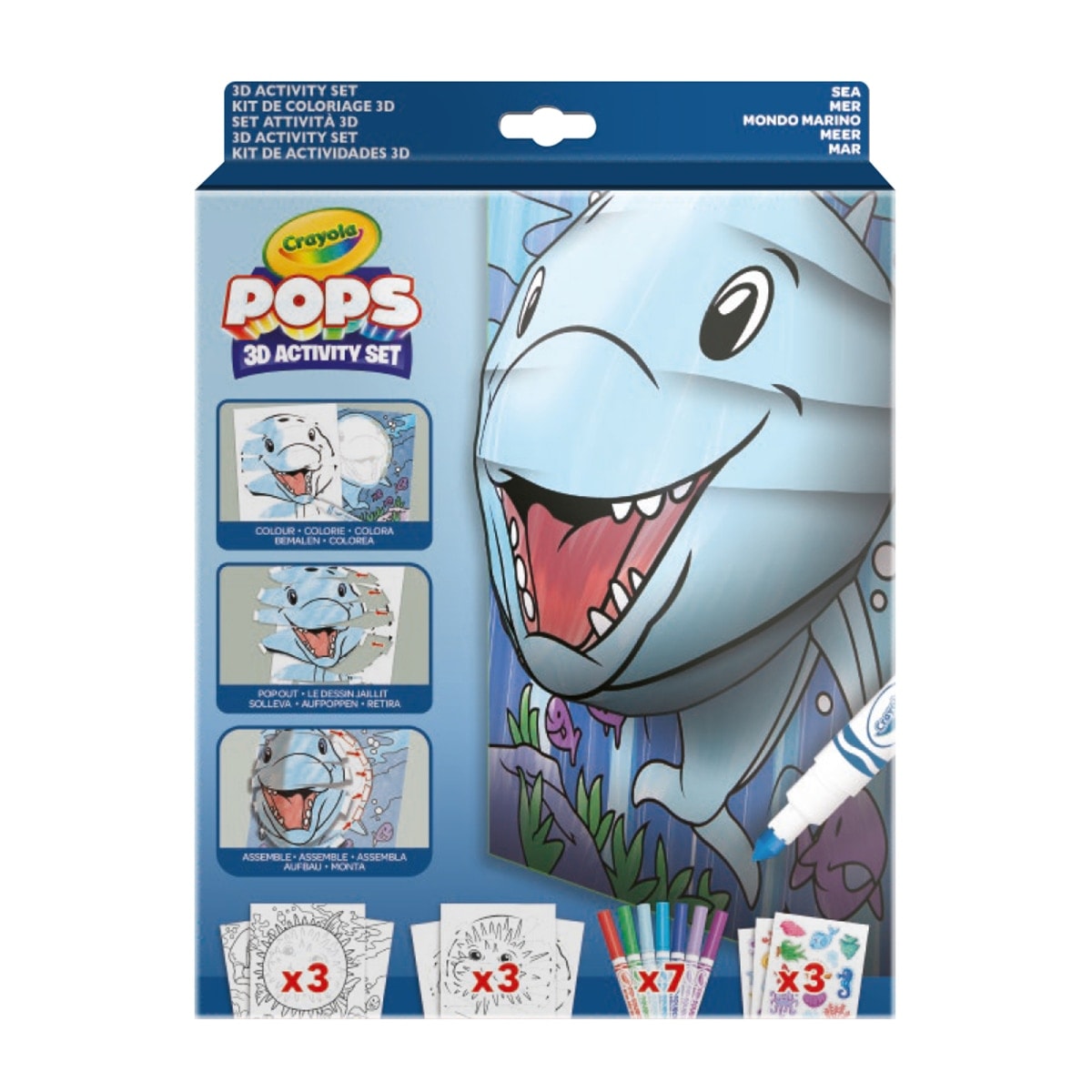 Crayola - Set de actividades Color Pops 3D Sea Crayola. - Image 1