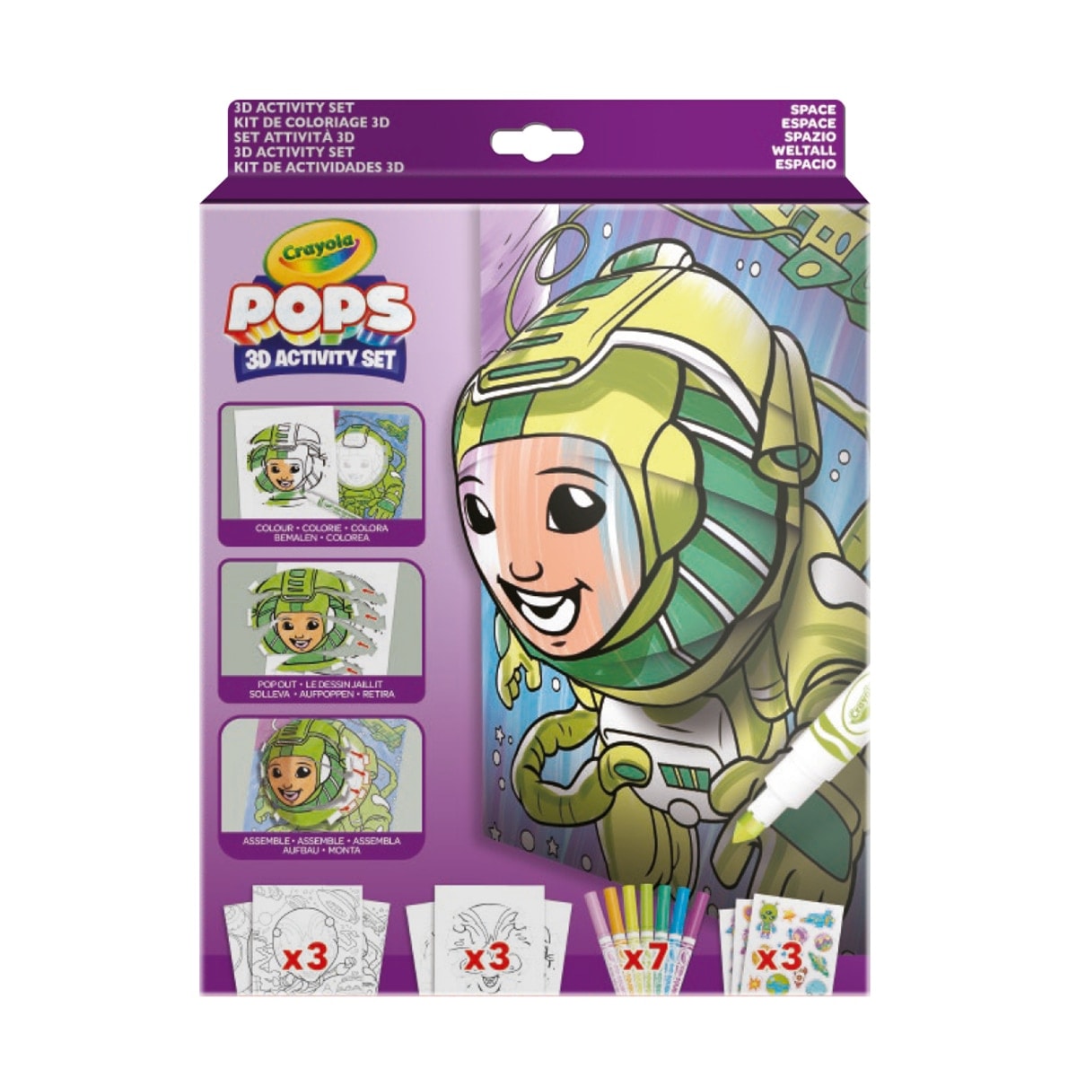 Crayola - Set de actividades Color Pops 3D Space Crayola. - Image 1