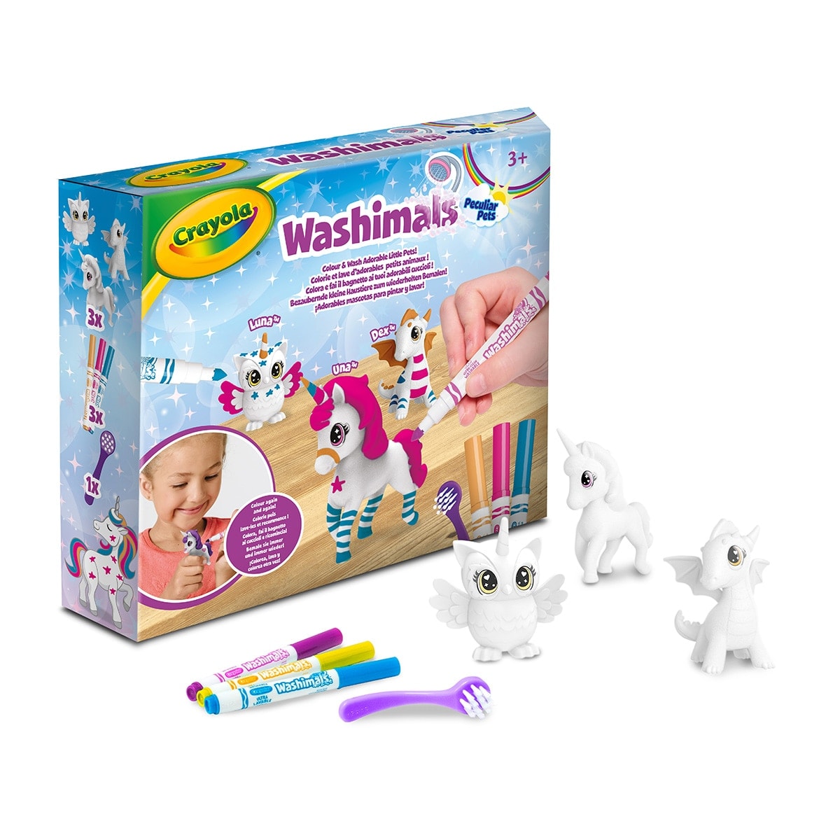 Crayola - Fantásticos Set 3 mascotas Washimals Animal Crayola. - Image 1