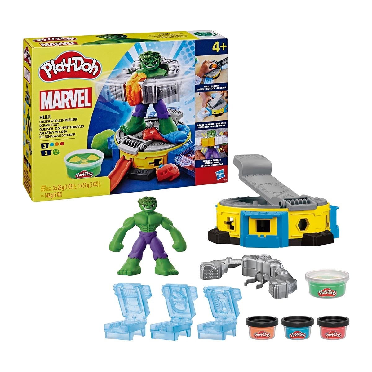 Play-Doh - Set de juego de manualidades Hulk Aplasta y Moldea Marvel Play-Doh. - Image 1