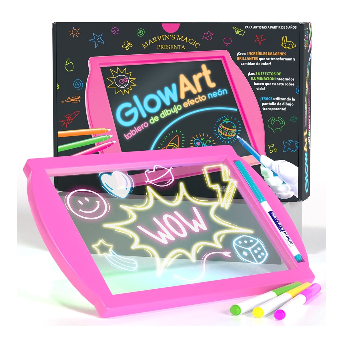 Marvin's Magic - Juego de manualidades Glow Art Pink Marvin's Magic. - Image 1